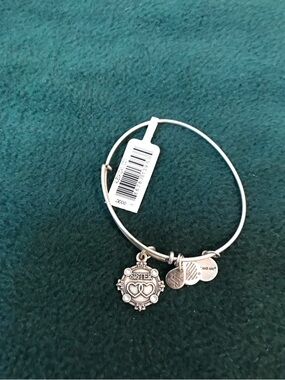 Alex and Ani Silver Tone Charm Bangle